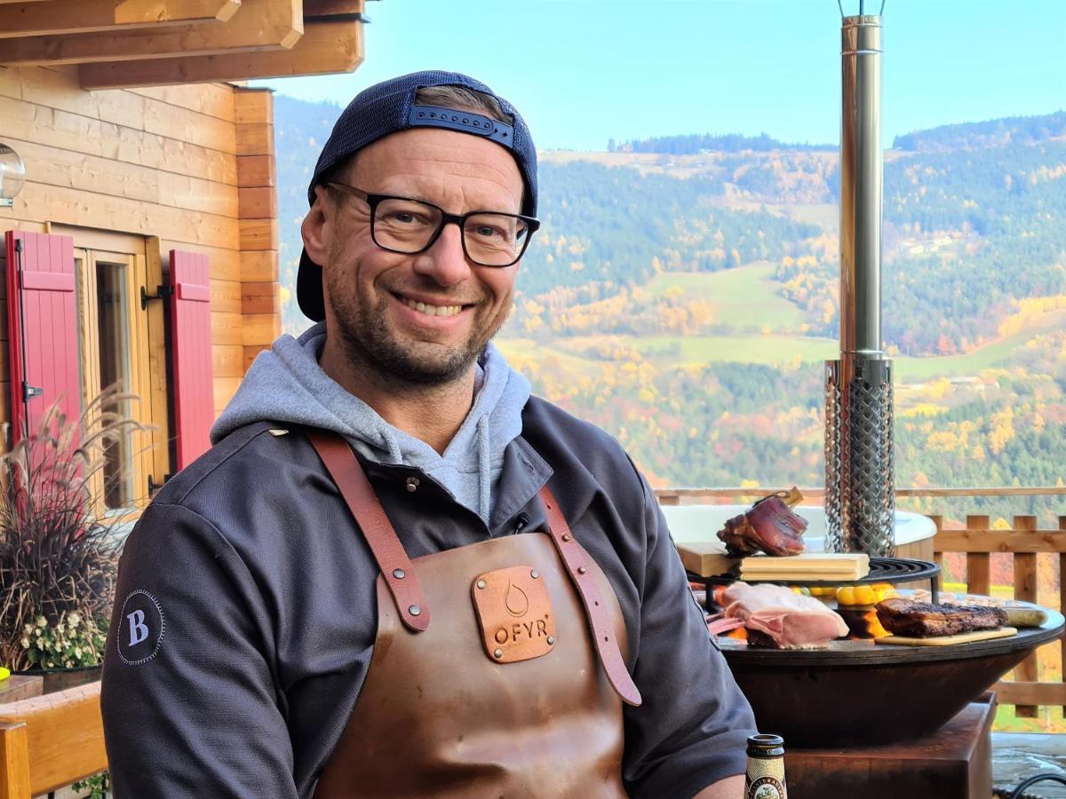 Bergchalet Am Waldrand - Pool, Sauna & Kamin Pöllauberg エクステリア 写真